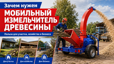 Зачем нужен мобильный измельчитель древесины: польза, выбор и применение
