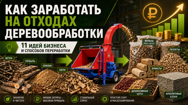 Как заработать на отходах деревообработки: идеи бизнеса и способы переработки древесины