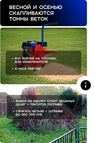 Промышленный утилизатор DRAXTER У-950 привод от вала (вом)