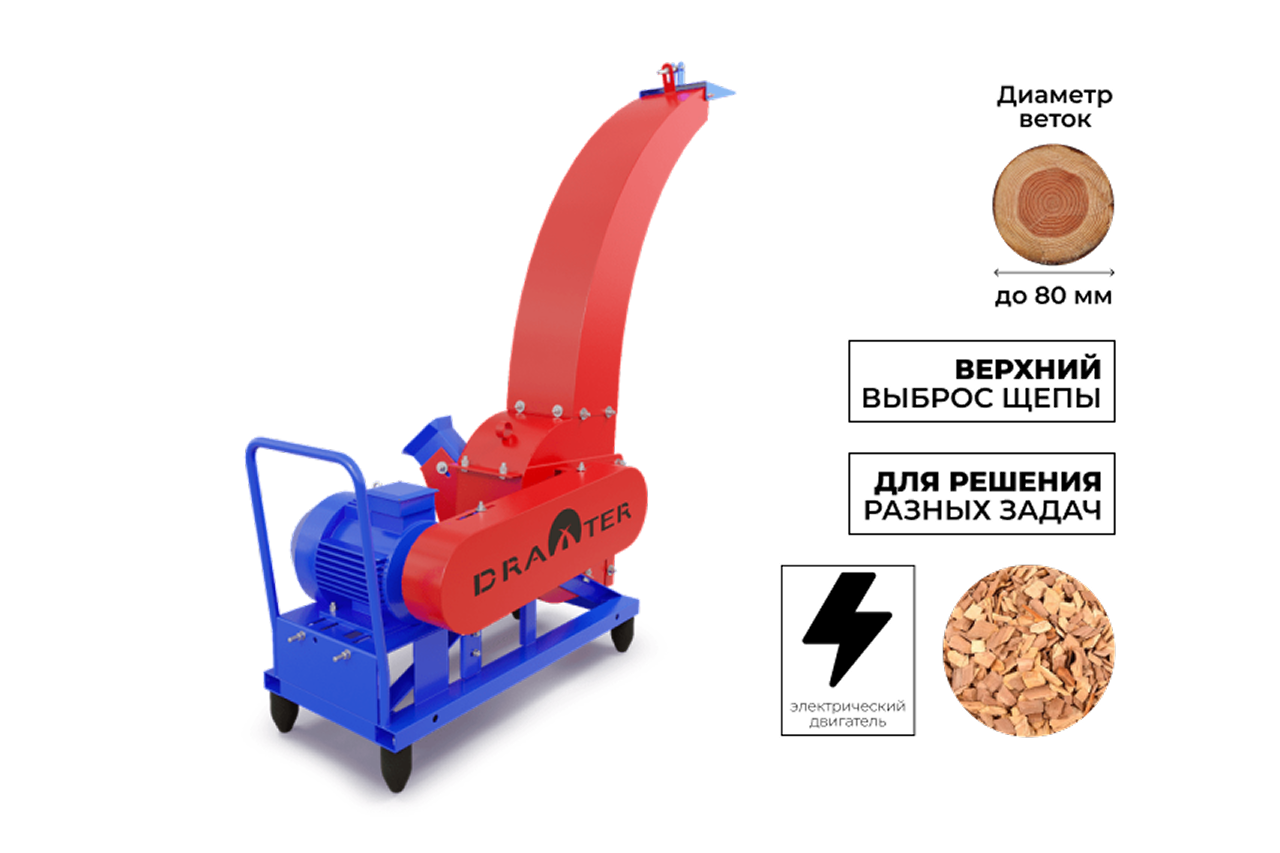 Промышленный утилизатор DRAXTER У-350 электрический 7.5 кВт