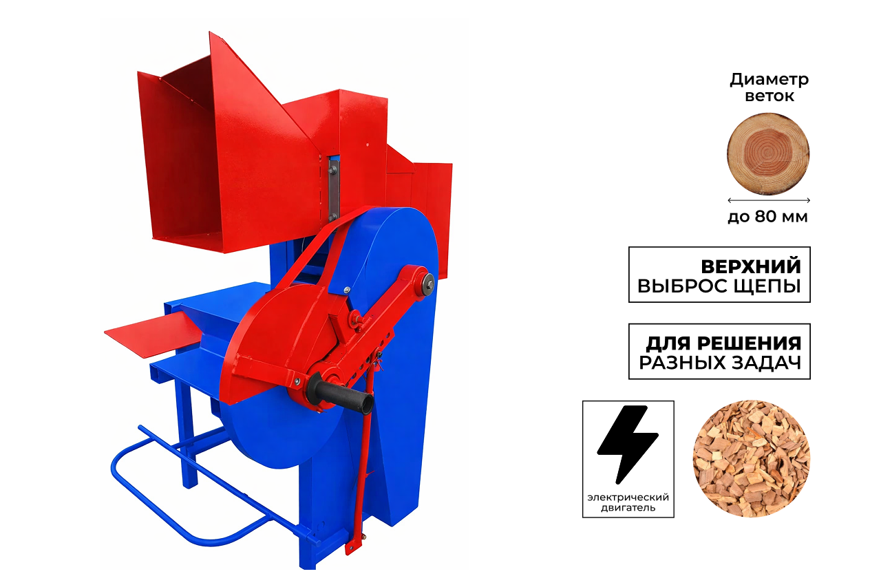 Измельчитель электрический 3 в 1 Полешкоруб - дровокол - измельчитель