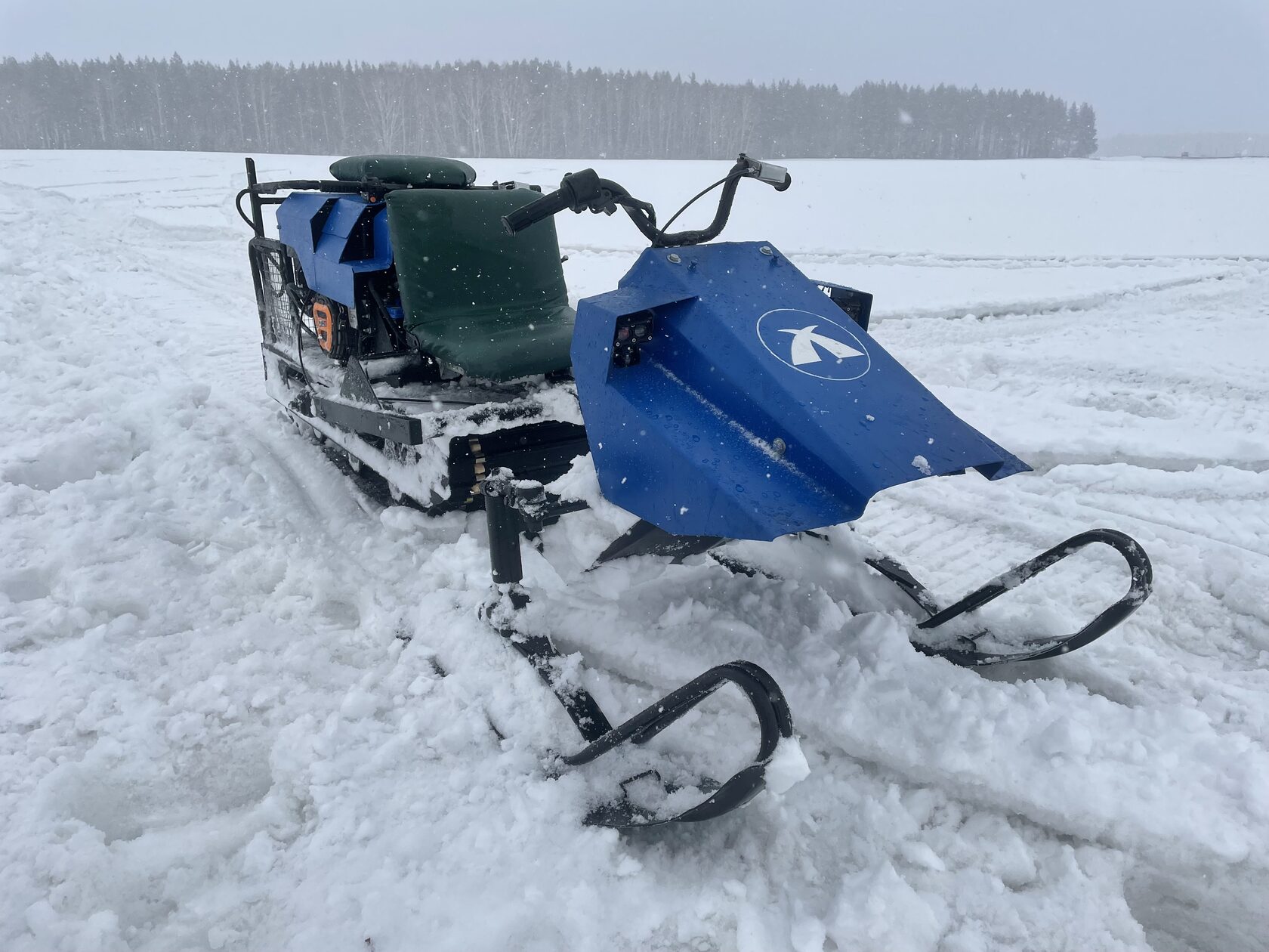 Одногусеничный мотобуксировщик  «Draxter» М500 с лыжным модулем, 20 л.с.