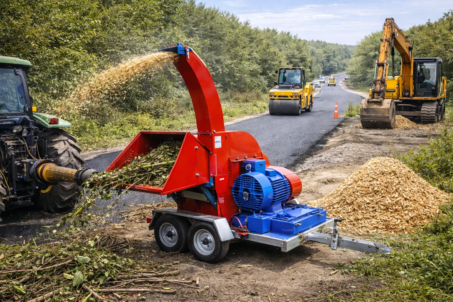 Блог Как используются измельчители древесины при строительстве дороги