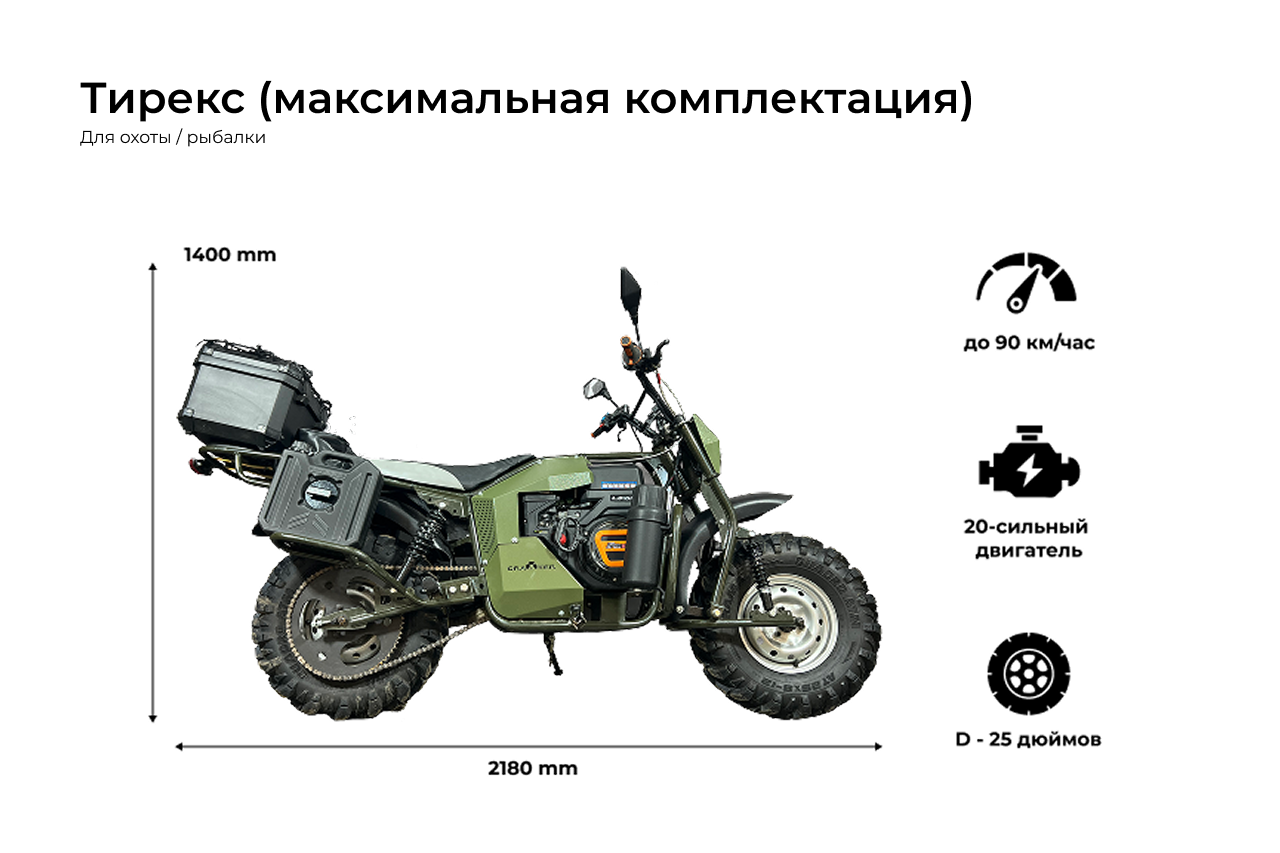  Мотовездеходный мотоцикл «ТИРЕКС» (максимальная комплектация) 