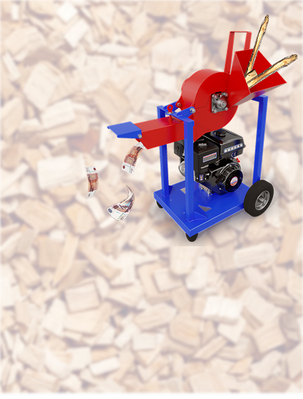 Измельчитель бензиновый 3 в 1 Полешкоруб - дровокол - измельчитель